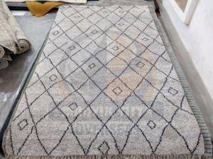 Modern Viscose And Wool Rug