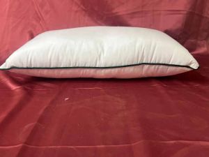 Plain Black Border Rectangle Cotton Pillow