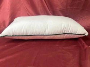 Plain Black Border Rectangle Cotton Pillow