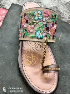 Embroidered Kolhapuri Ladies Slipper