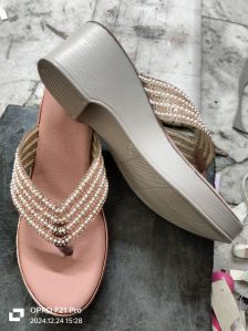 Embroidered Wedge Heeled Ladies Sandal