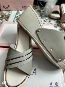 Grey Wedge Heel Ladies Sandal