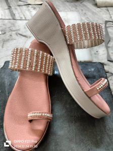 Peach Heel Ladies Sandal