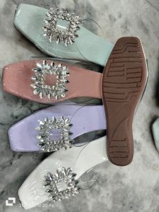 Transparent Flat Ladies Sandal