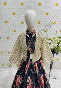 RST-040 Heavy Fox Georgette Designer Lehenga Choli Jacket Set