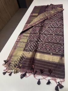 RST-030 Ikkat Design Printed Tussar Silk Sarees