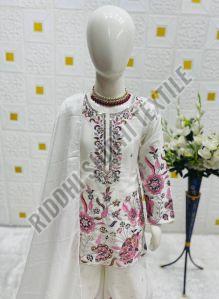RST-038 Heavy Chinon Silk Designer Top Sharara Dupatta Set