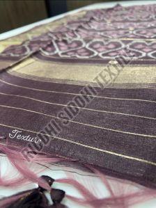 RST-030 Ikkat Design Printed Tussar Silk Sarees