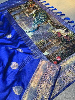 RST-007 Ladies Bigger Rich 3D Weaving Pallu Banarasi Katan Silk Saree
