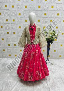 RST-040 Heavy Fox Georgette Designer Lehenga Choli Jacket Set