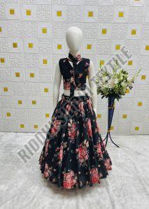 RST-040 Heavy Fox Georgette Designer Lehenga Choli Jacket Set