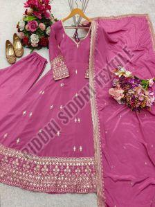 RST-014 Ladies Designer Pure Crepe Anarkali Suit Set