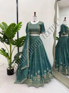 RST-010 Ladies Designer Simmer Silk Party Wear Lehenga