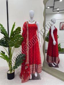 RST-003 Ladies Faux Georgette Anarkali Suit Set