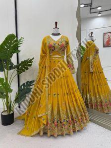RST-008 Ladies Faux Georgette Heavy Design Party Wear Lehenga