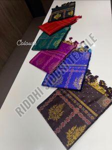 RST-031 Malmal Silk Saree With Jari Woven Border