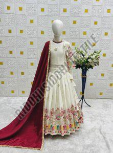 RST-037 Pure Cotton Embroidered Girls Wear Lehenga Choli Set