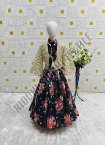 RST-040 Heavy Fox Georgette Designer Lehenga Choli Jacket Set