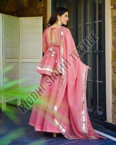 RST-001 Ladies Shimmering Petal Suit Set with Gota Patti Work