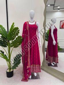 RST-003 Ladies Faux Georgette Anarkali Suit Set