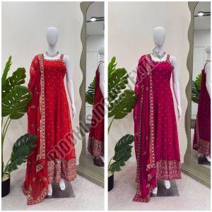 RST-003 Ladies Faux Georgette Anarkali Suit Set