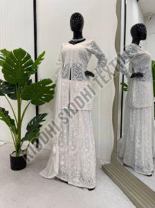 RST-006 Ladies Designer Faux Georgette Palazzo Suit Set