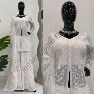 RST-006 Ladies Designer Faux Georgette Palazzo Suit Set