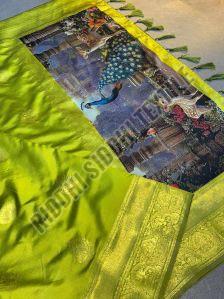 RST-007 Ladies Bigger Rich 3D Weaving Pallu Banarasi Katan Silk Saree
