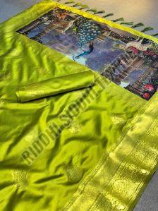RST-007 Ladies Bigger Rich 3D Weaving Pallu Banarasi Katan Silk Saree