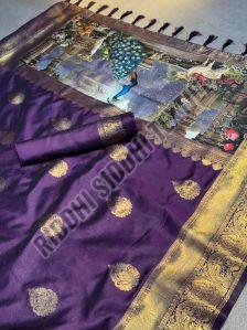 RST-007 Ladies Bigger Rich 3D Weaving Pallu Banarasi Katan Silk Saree