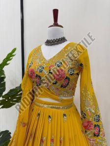 RST-008 Ladies Faux Georgette Heavy Design Party Wear Lehenga