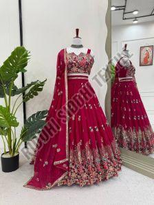 RST-008 Ladies Faux Georgette Heavy Design Party Wear Lehenga