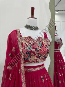 RST-008 Ladies Faux Georgette Heavy Design Party Wear Lehenga