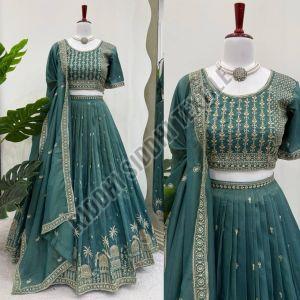 RST-010 Ladies Designer Simmer Silk Party Wear Lehenga