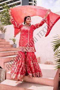 RST-013 Ladies Designer Top-Sharara &AMP; Dupatta Set