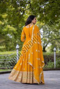 RST-015 Ladies Heavy Embroidery Sequence Work Anarkali Suit Set