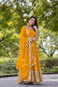 RST-015 Ladies Heavy Embroidery Sequence Work Anarkali Suit Set