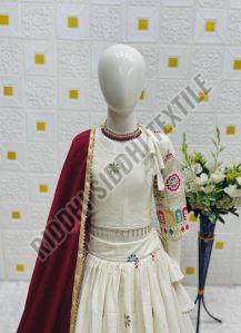RST-037 Pure Cotton Embroidered Girls Wear Lehenga Choli Set