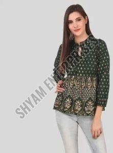 Ladies Cotton Printed Top