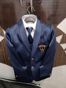 Dark Blue 5 Piece Kid Coat Pant Suits