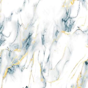Mysterious Aqua Gold Glossy Marble Tile