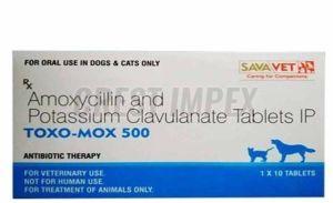 Toxo Mox 500mg Amoxycilin Potassium Clavulanate Tablets