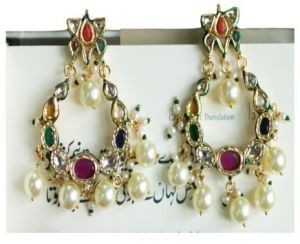Kundan Multicoloured Earrings