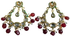 Ruby Drop Kundan Earrings