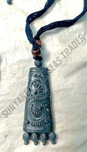 Handcrafted Dark Grey Terracotta Pendant