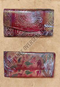 Ladies Handmade Leather Shantiniketan Clutch Purse