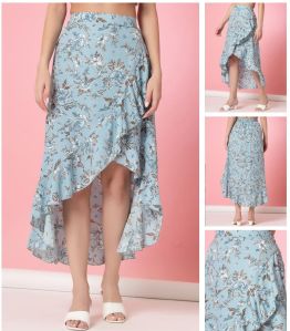 Ladies Azure Petal Flow Skirt