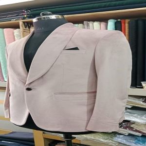 Luxury Pink Party Wear Velvet Blazer
