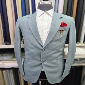 2 Piece Mens Sky Blue Wedding Suit