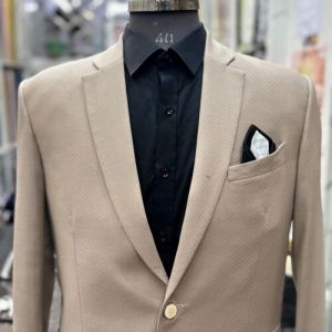 Mens Luxury Bespoke Beige Three Piece Wedding Suit